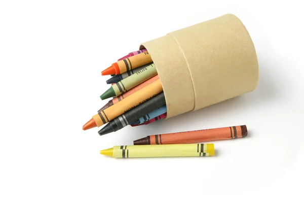 Pastel pencils on white background — Stock Photo, Image