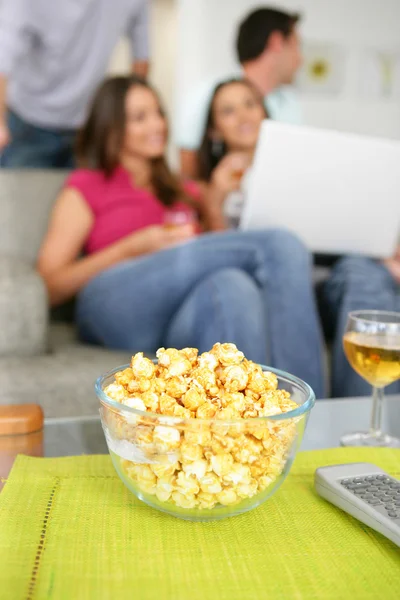 Mísa popcornu — Stock fotografie