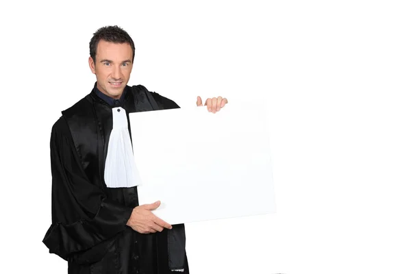 University don in graduation robe — Stock Photo, Image