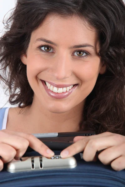 Women bag closing — Stock Photo, Image