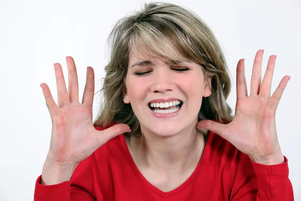 Mujer en apuros — Foto de Stock