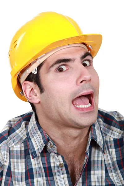 Retrato de un hombre sobresaltado — Foto de Stock