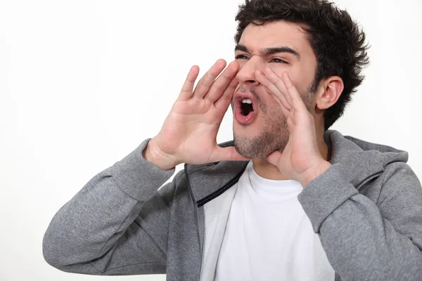 Un uomo che grida — Foto Stock