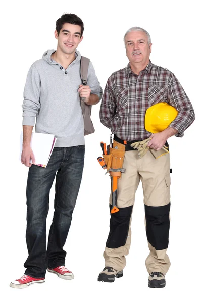 Meister und Werkstudent — Stockfoto