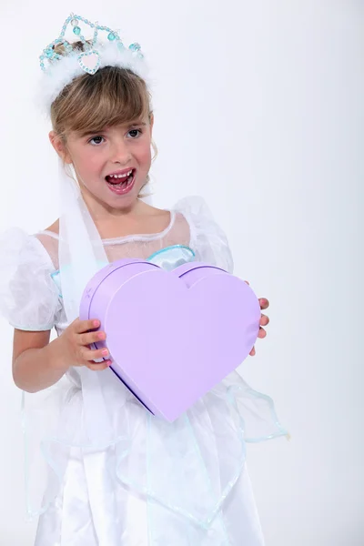 Menina vestida como uma princesa — Fotografia de Stock