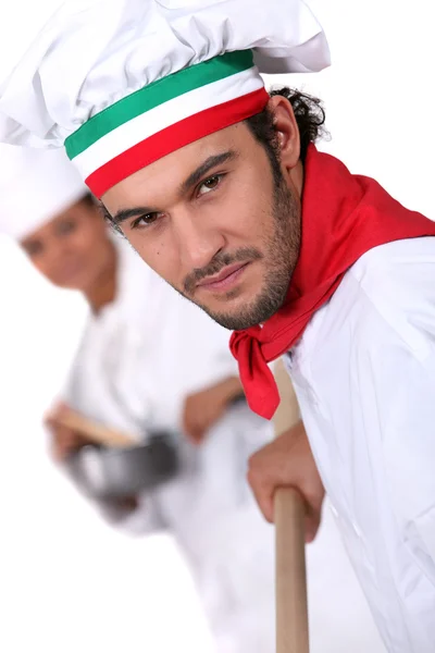 Chef de pizza italiano — Foto de Stock