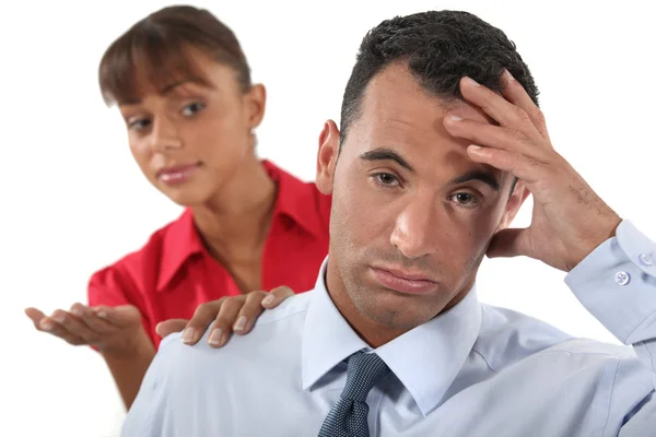 Fed up office worker — Stock Photo, Image