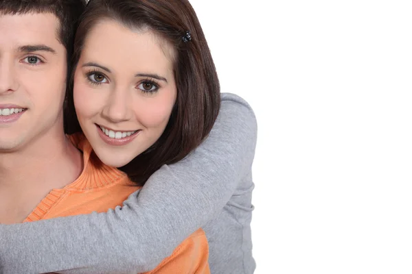 Young couple in a loving embrace — Stock Photo, Image