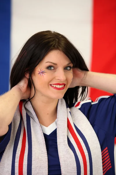 フランスのフットボールのファン — ストック写真