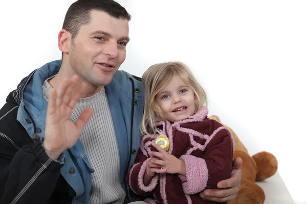 Portrait of a dad and his daughter — Stock Photo, Image