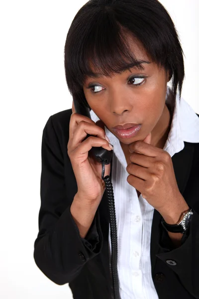African woman on the phone — Stock Photo, Image