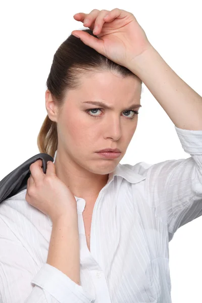 Mujer de negocios cansada — Foto de Stock