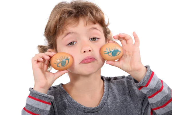 Mijn ogen houden op eieren — Stockfoto