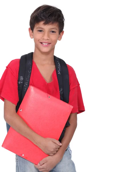 Mladý chlapec připraven pro školy — Stock fotografie
