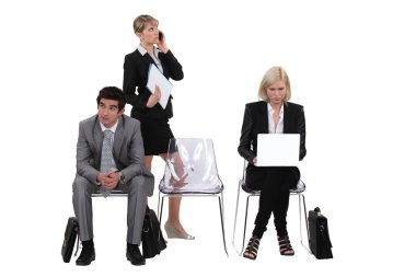 A group of business professionals clipart