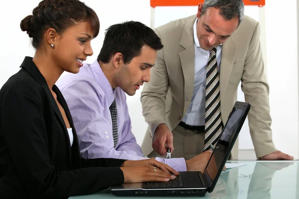 Man giving business presentation — Stock Photo, Image