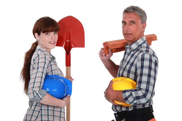 A team of builders — Stock Photo, Image