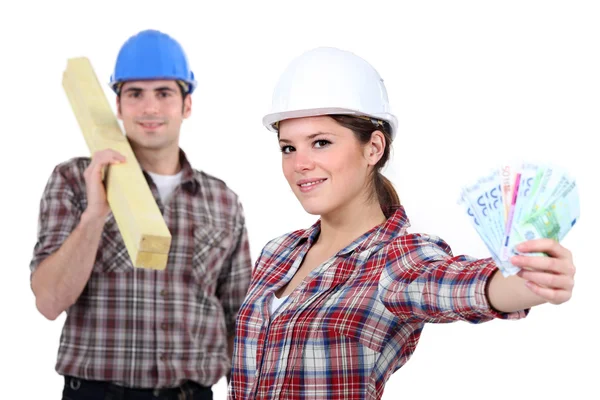 Hardworking blue collar worker — Stock Photo, Image