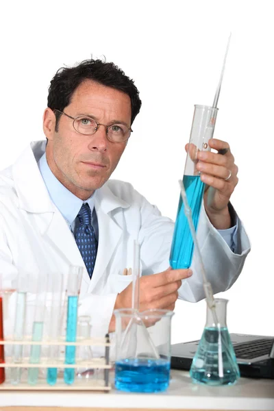 Scientist in laboratory Stock Image