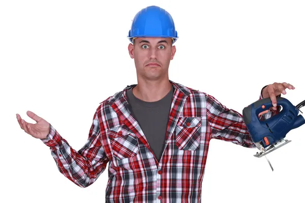 Clueless builder — Stock Photo, Image