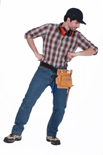 Bearded manual worker — Stock Photo, Image