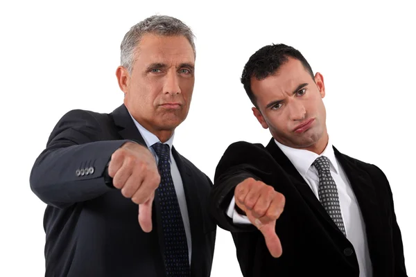 Businessmen, thumbs down Stock Image