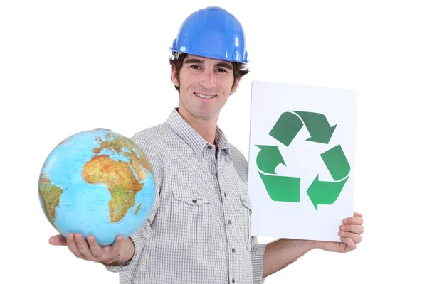 Reciclar materiais de construção para proteger o planeta — Fotografia de Stock