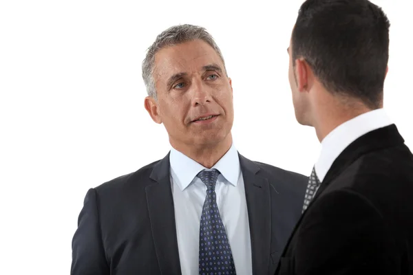 Two businessmen stood together — Stock Photo, Image