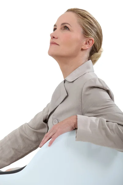 Woman on chair — Stock Photo, Image