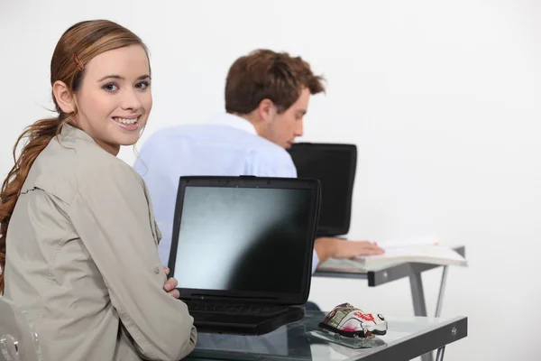 Computer science students Stock Image