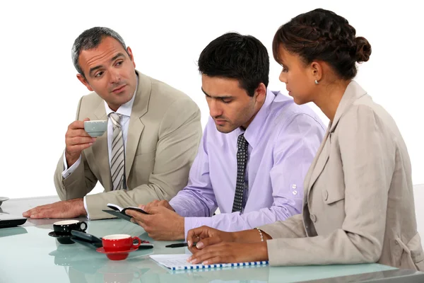 Three sat on interview panel — Stock Photo, Image