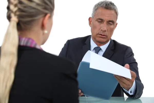 Businessman interviewing a candidate Stock Picture