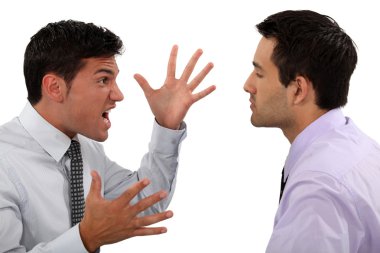 Businessmen quarreling clipart