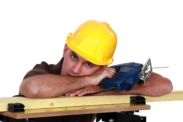 Unavený carpenter. — Stock fotografie