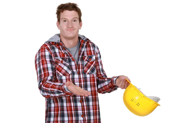 Förvirrad builder — Stockfoto