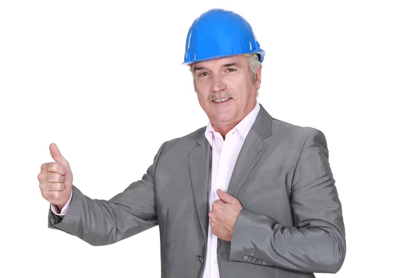 Experienced architect giving his approval — Stock Photo, Image