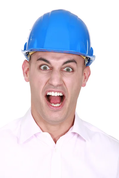 Craftsman screaming — Stock Photo, Image