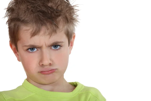 Angry little boy — Stock Photo, Image