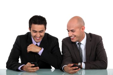 Colleagues laughing together clipart