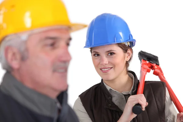 Close up of construction workers — Stock Photo, Image