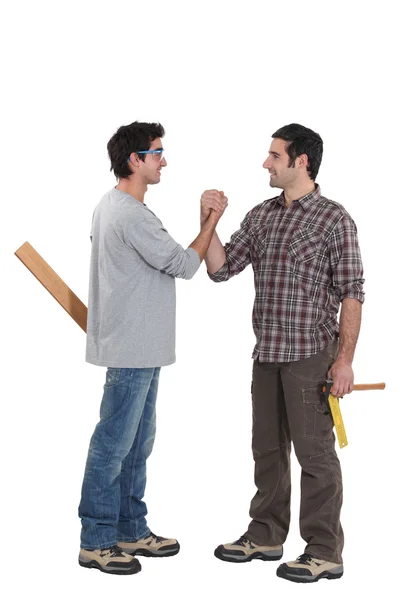 Craftsman and apprentice — Stock Photo, Image