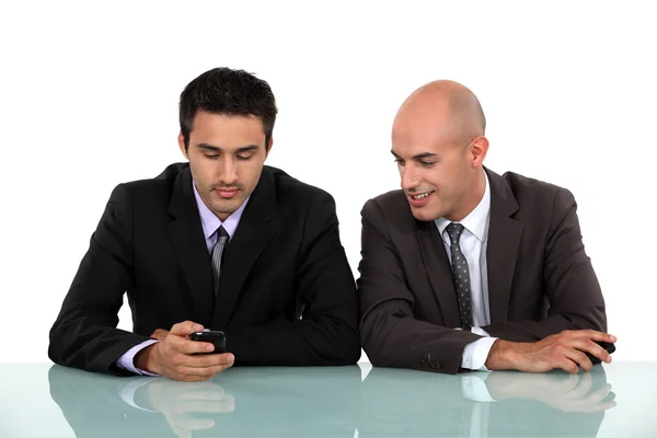 Two businessman having a pleasant conversation — Stock Photo, Image