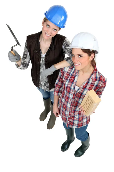 Two female masons — Stock Photo, Image