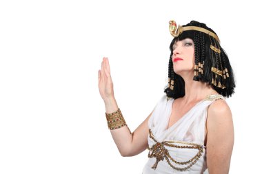 Woman dressed as Cleopatra clipart