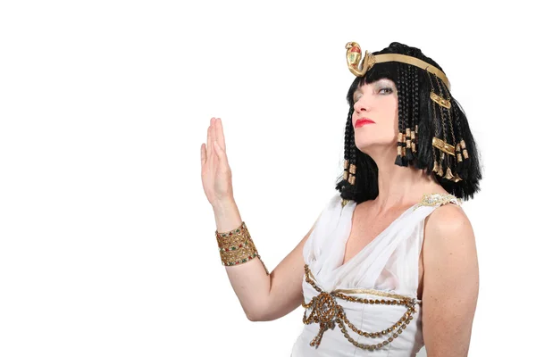 Mulher vestida de Cleópatra — Fotografia de Stock
