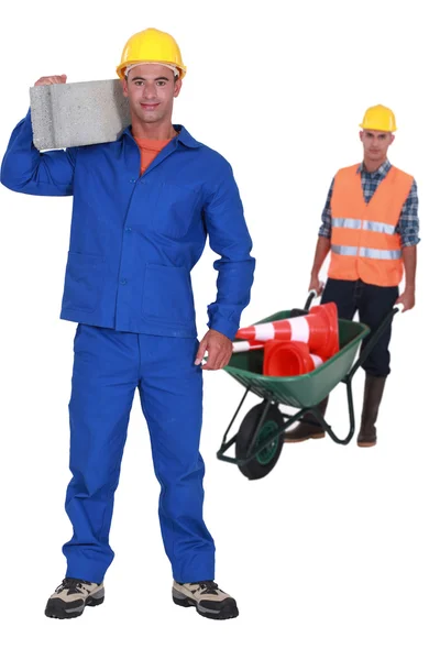 Two lanual workers — Stock Photo, Image