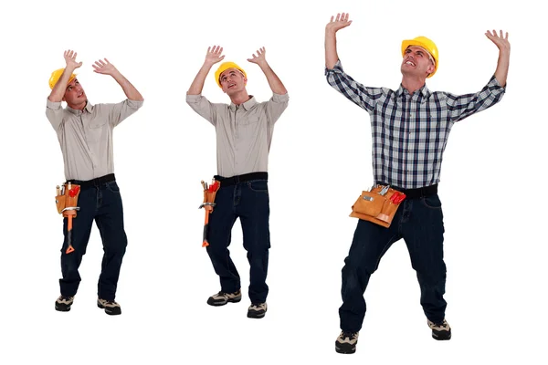 Builder under lots of pressure — Stock Photo, Image