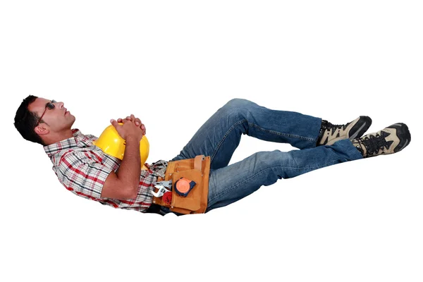 Builder relaxing for a change — Stock Photo, Image