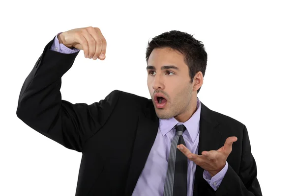 Businessman shocked and speechless — Stock Photo, Image