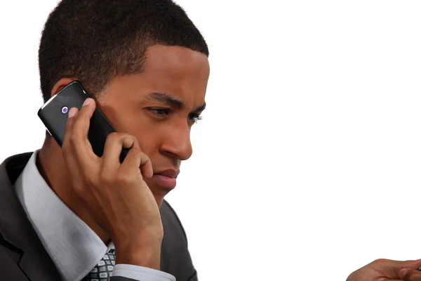 Gaunt hombre el teléfono — Foto de Stock